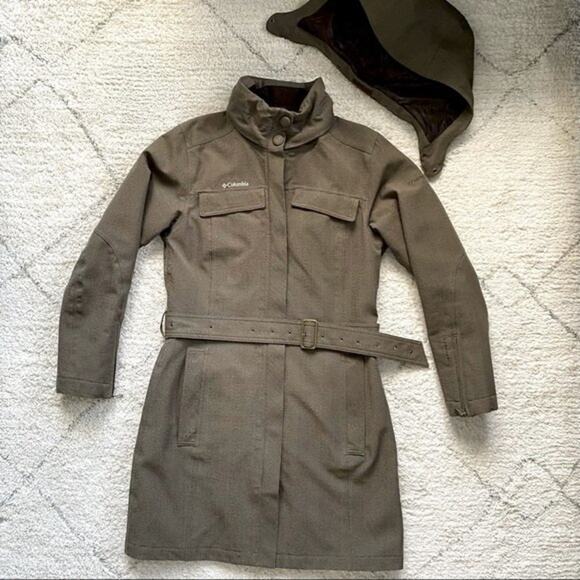 Columbia Titanium Waterproof Belted Jacket with Detachable Hood Size S - Picture 2 of 14